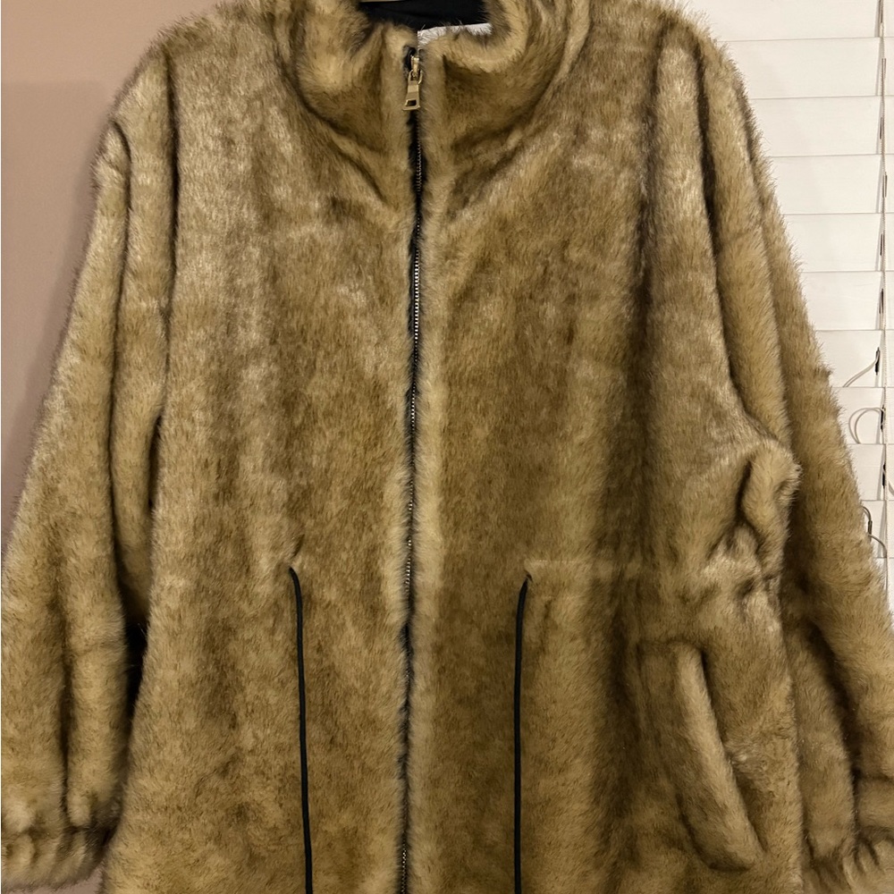 Zara Faux Fur Jacket size L